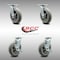 Service Caster 8 Inch SS Thermoplastic Rubber Swivel Caster Set with Roller Bearing 2 Brake SCC SCC-SS30S820-TPRRD-2-TLB-2 - alternate 5